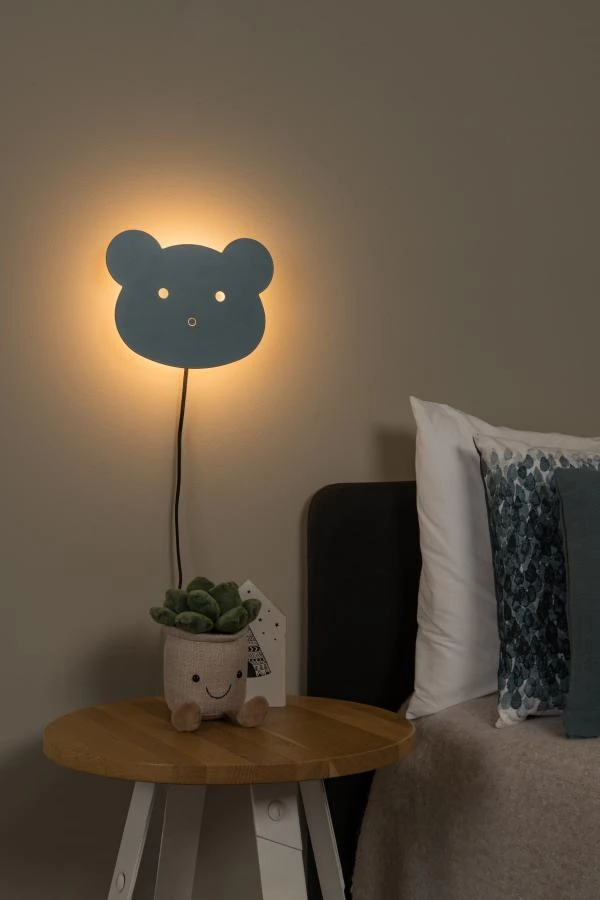 Lucide CHARLIE - Wandlamp Kinderkamer - LED Dimb. - 1x7W 2700K - Blauw - sfeer 1